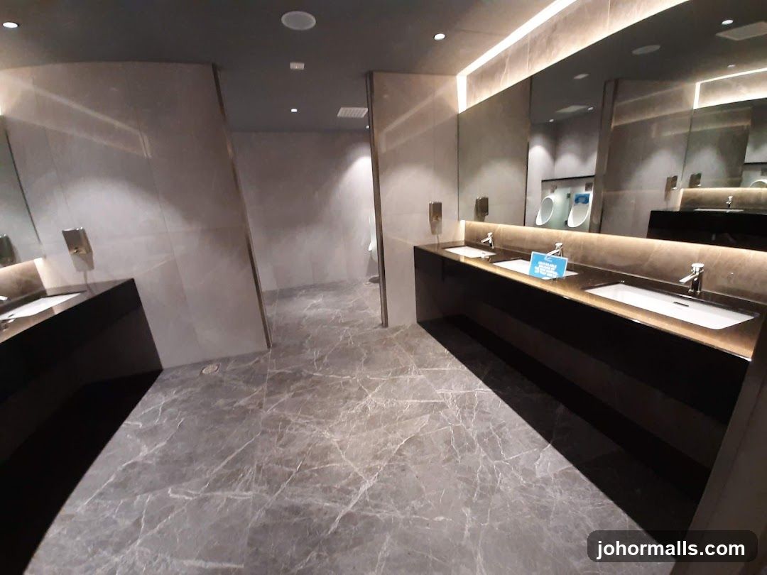 Modern Restroom with Sinks and Urinals