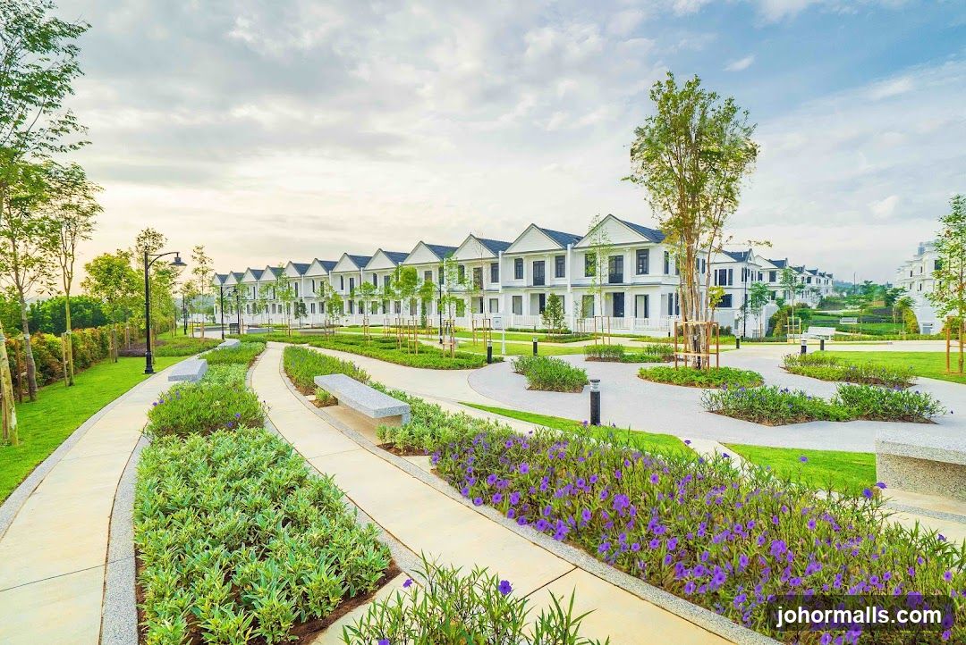 Modern Residential Development with Landscaped Pathways