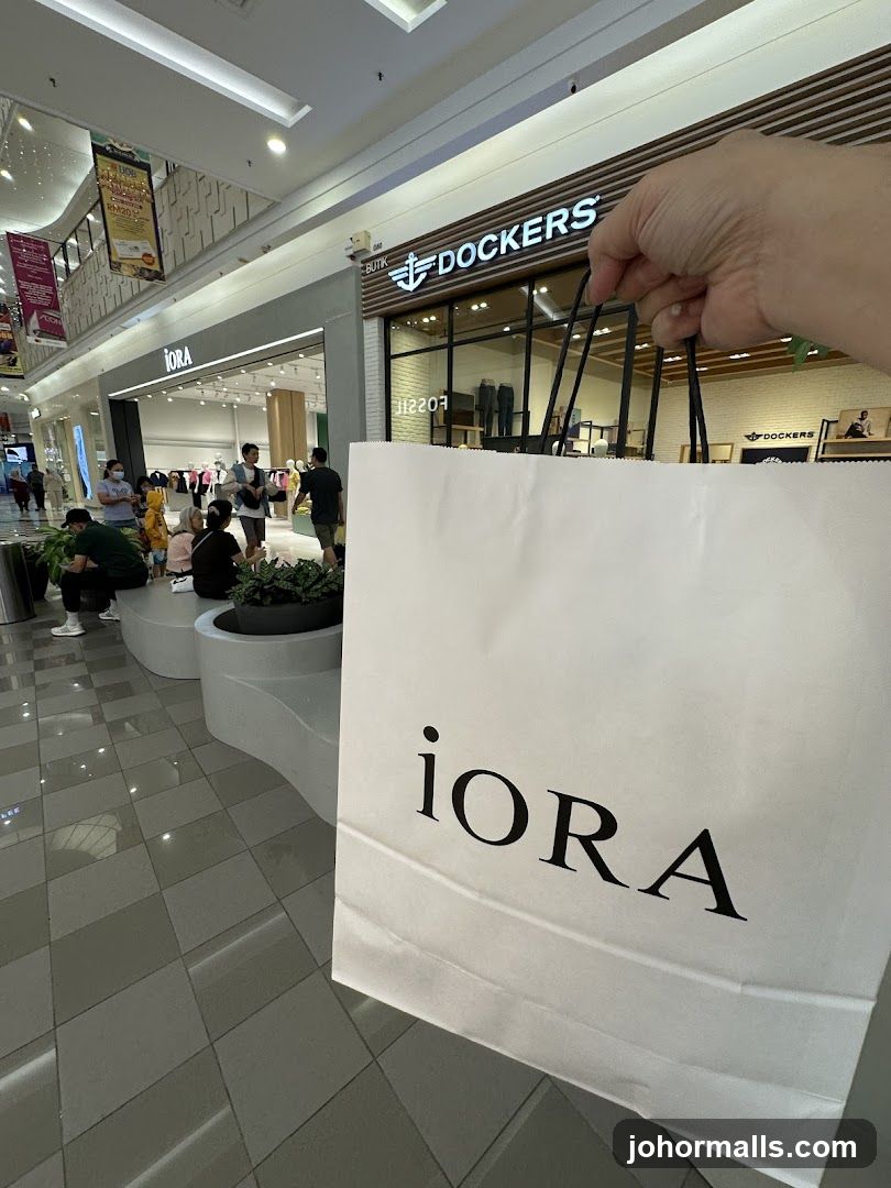 Shopping Bag with Storefronts