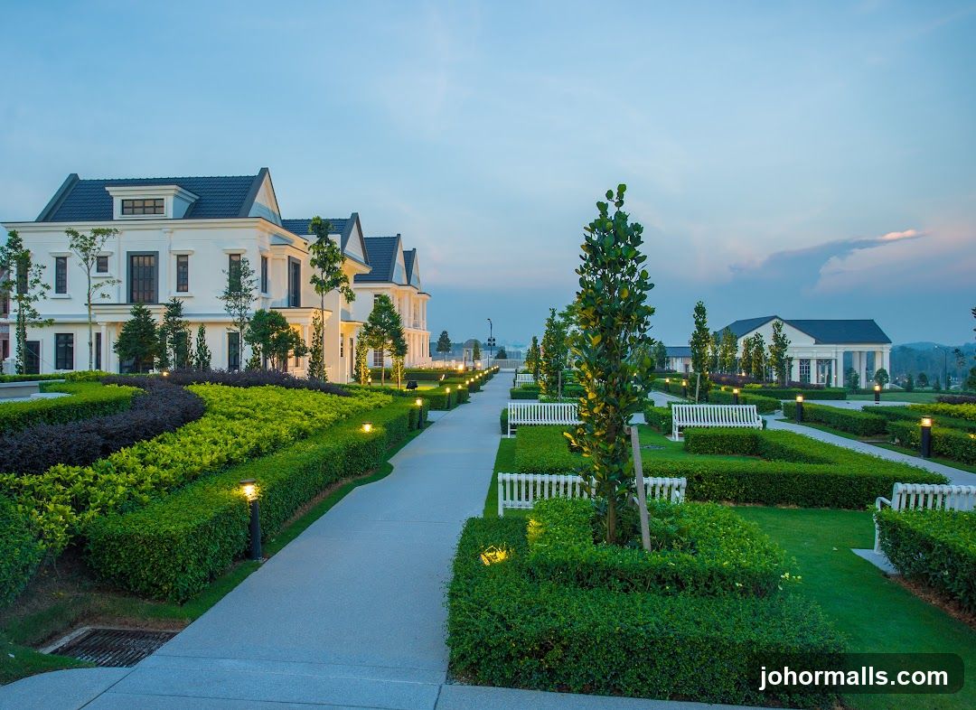Manicured Gardens and Modern Architecture