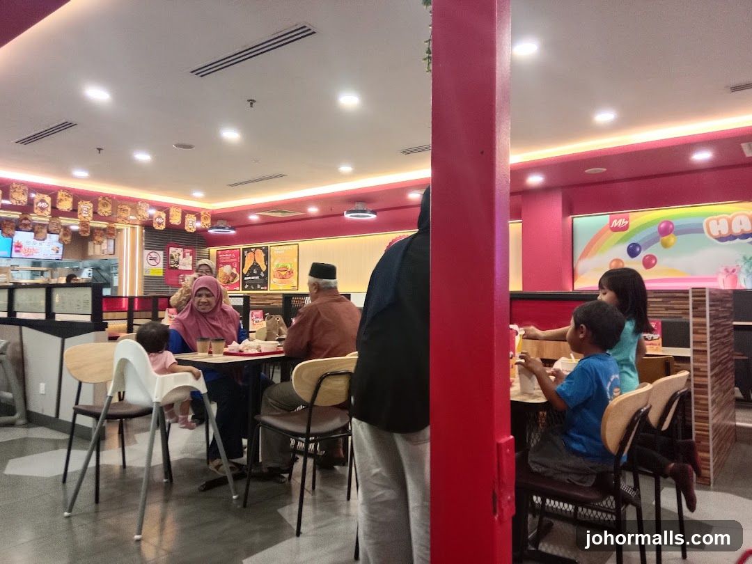 Family Dining in a Fast Food Restaurant