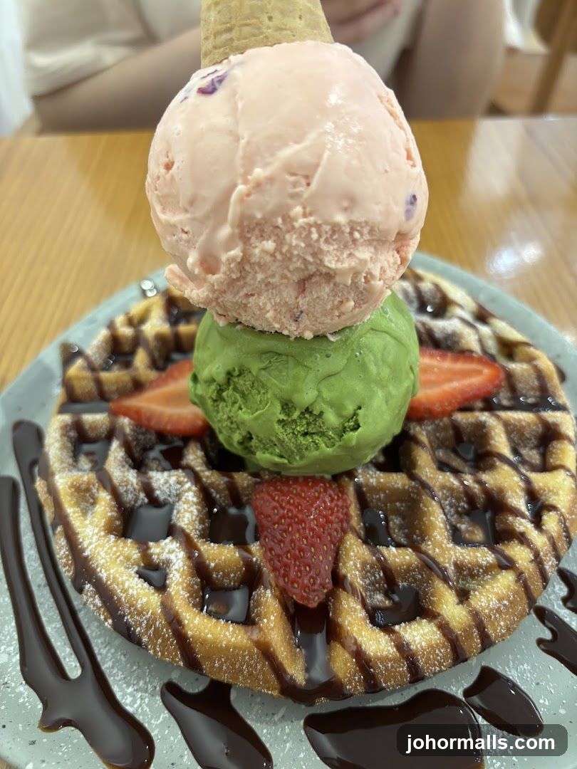 Waffle with Ice Cream