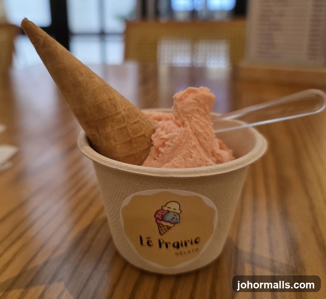 Pink Gelato in a Cup