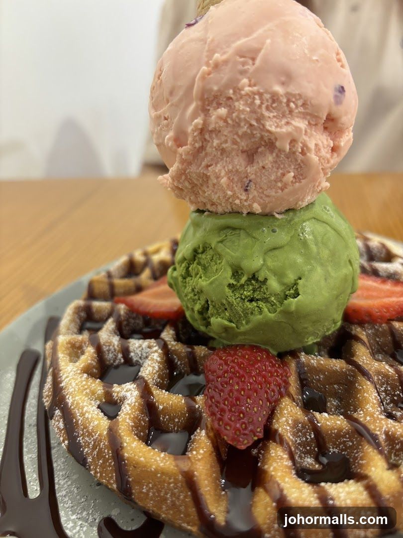 Waffle with Ice Cream
