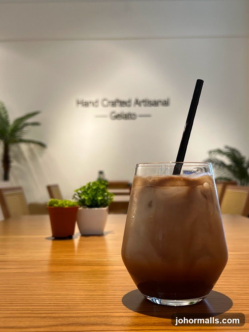 Iced Coffee on a Wooden Table