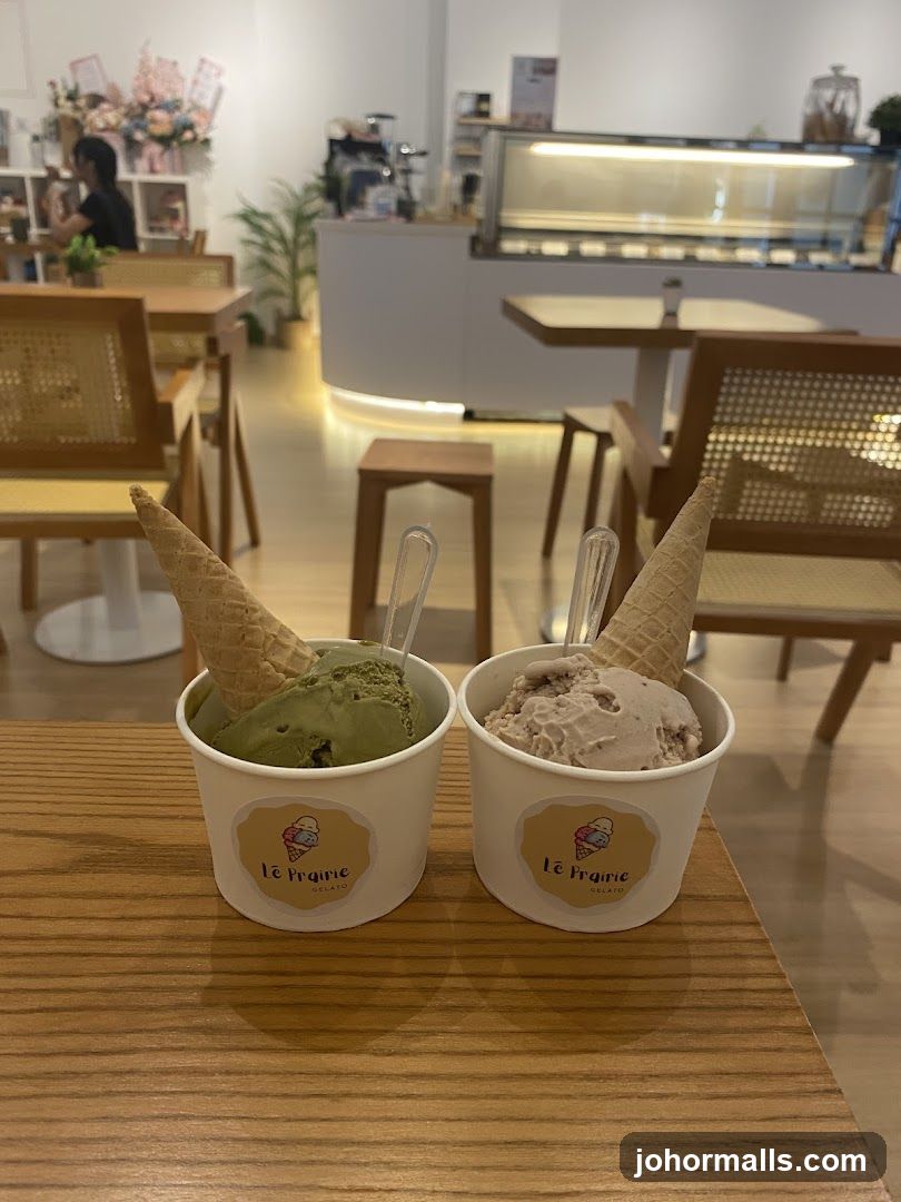 Two cups of gelato