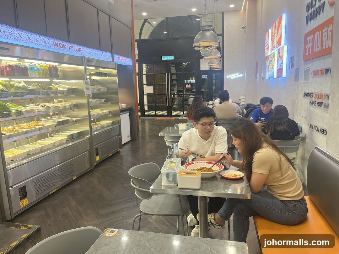 Restaurant Interior with Food Display