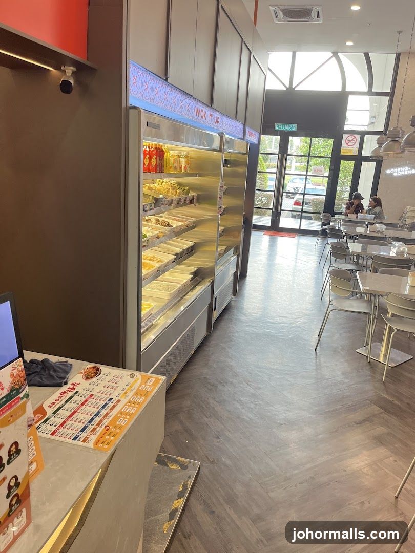 Restaurant Interior with Food Display