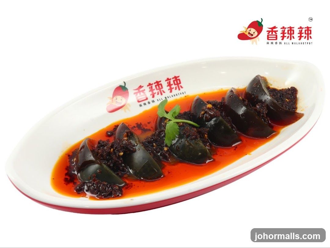 Century Eggs with Chili Sauce