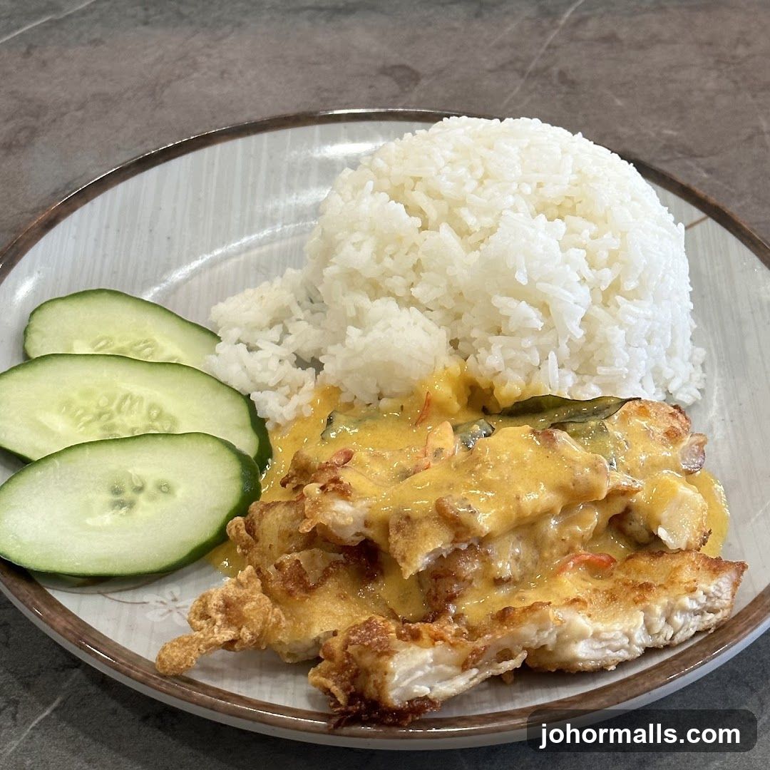Salted Egg Chicken Rice