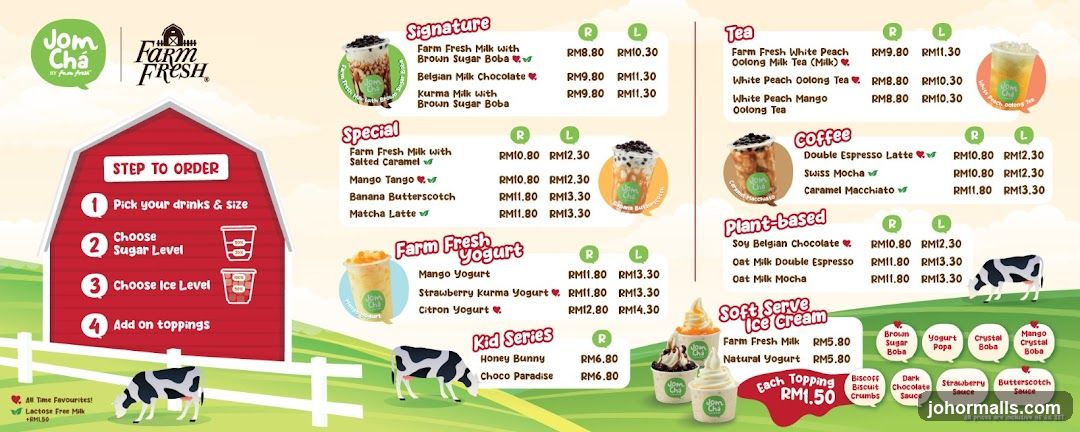 Jom Cha Menu