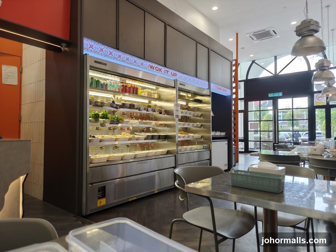 Restaurant Interior with Display Fridge