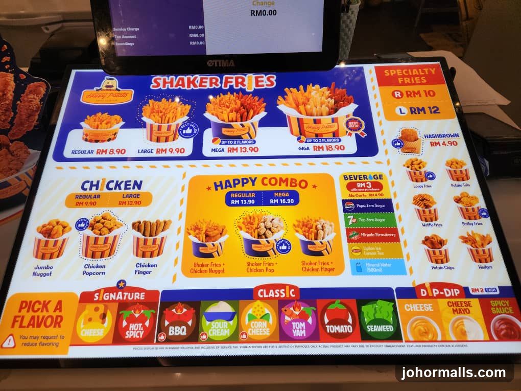 Happy Potato Menu
