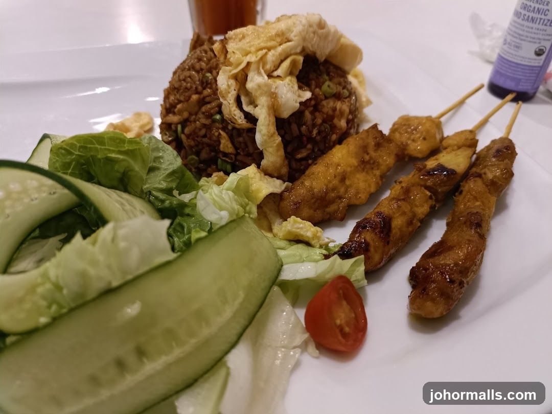 Chicken Satay with Fried Rice