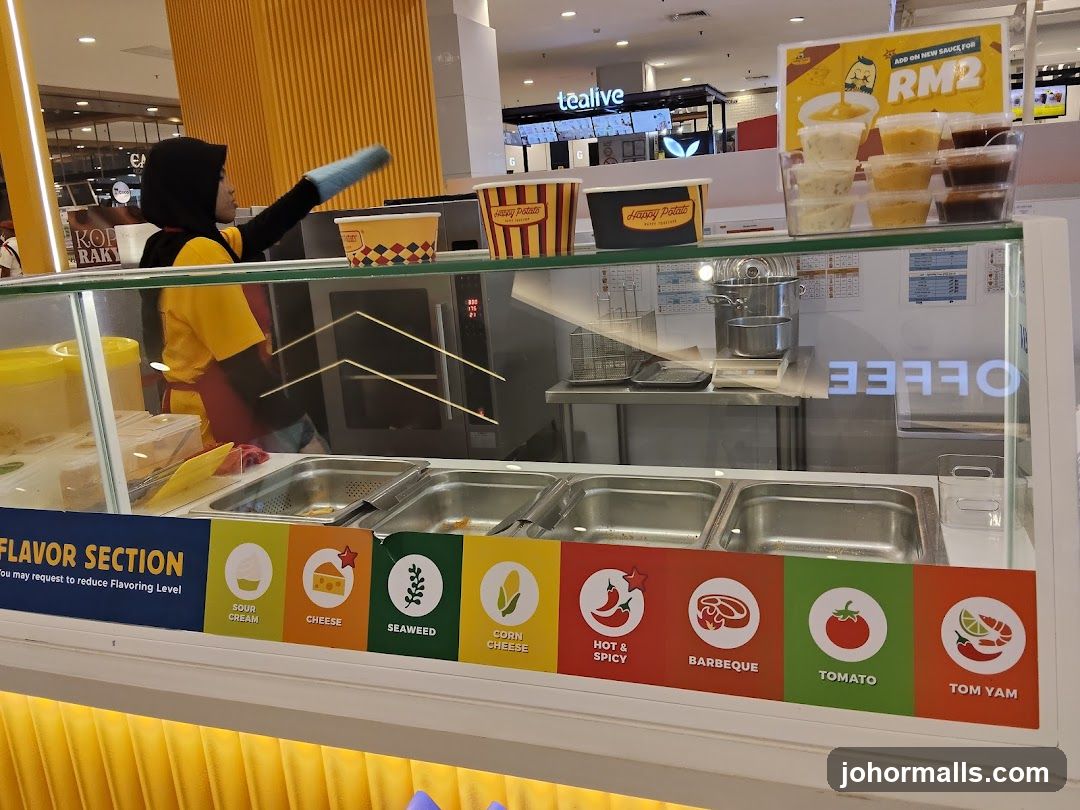 Food stall with flavor options