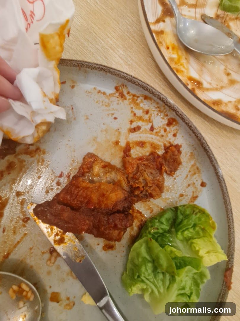 Dirty Plates with Leftover Food