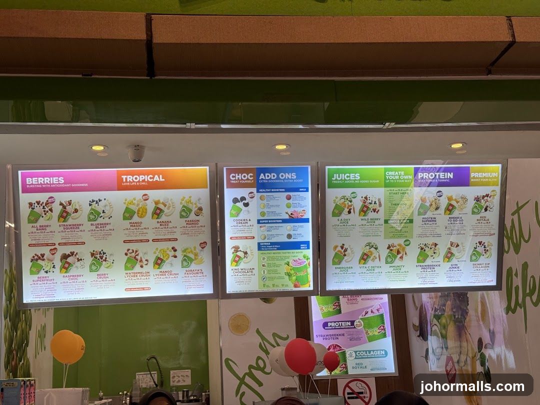 Juice and Smoothie Menu
