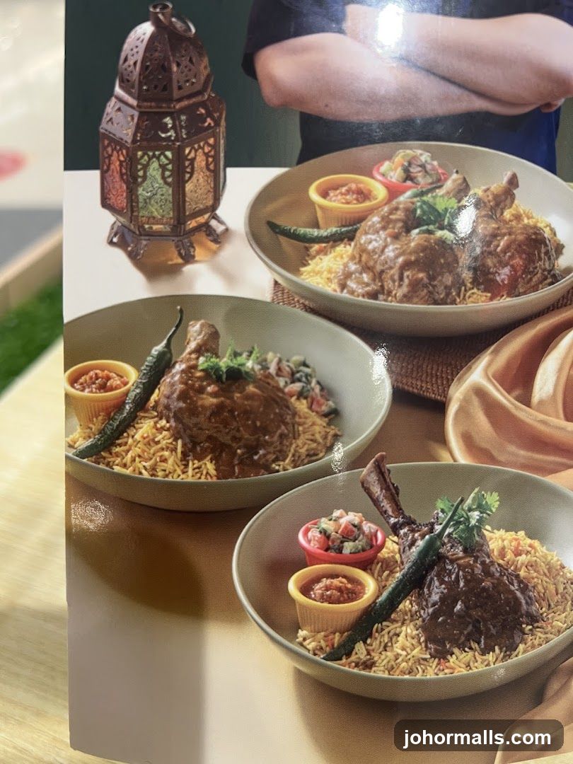 Lamb dishes with rice