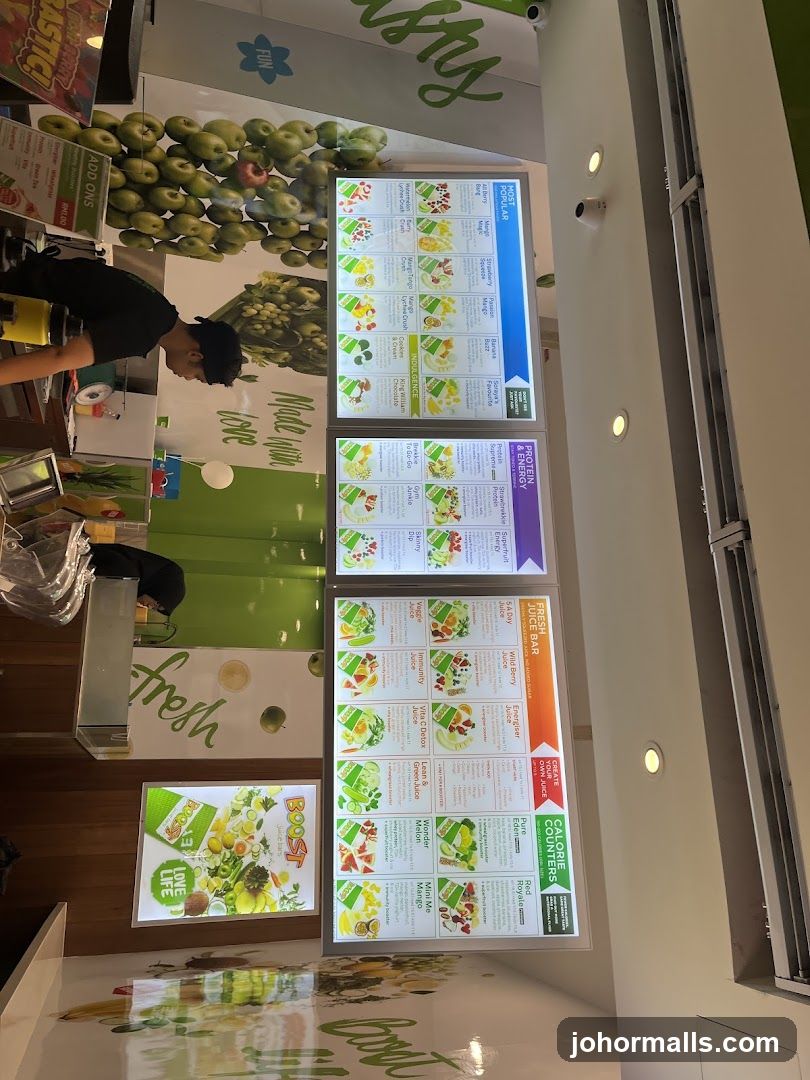 Boost Juice Bar Menu