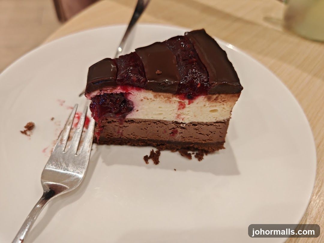 Chocolate Berry Cake Slice