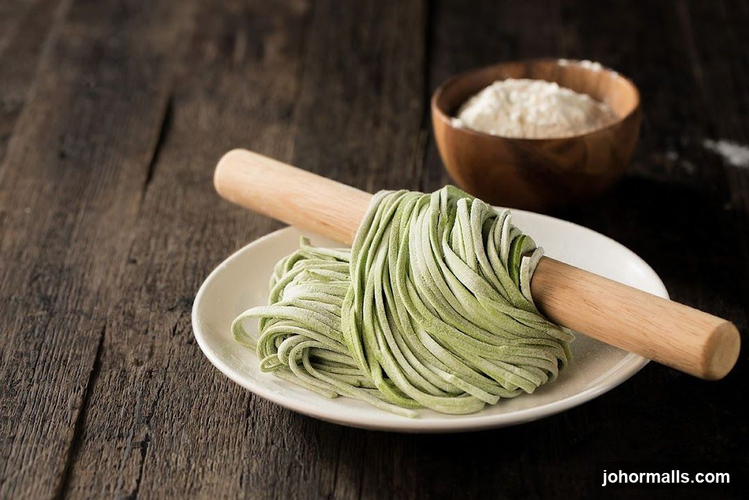 Freshly Made Green Noodles