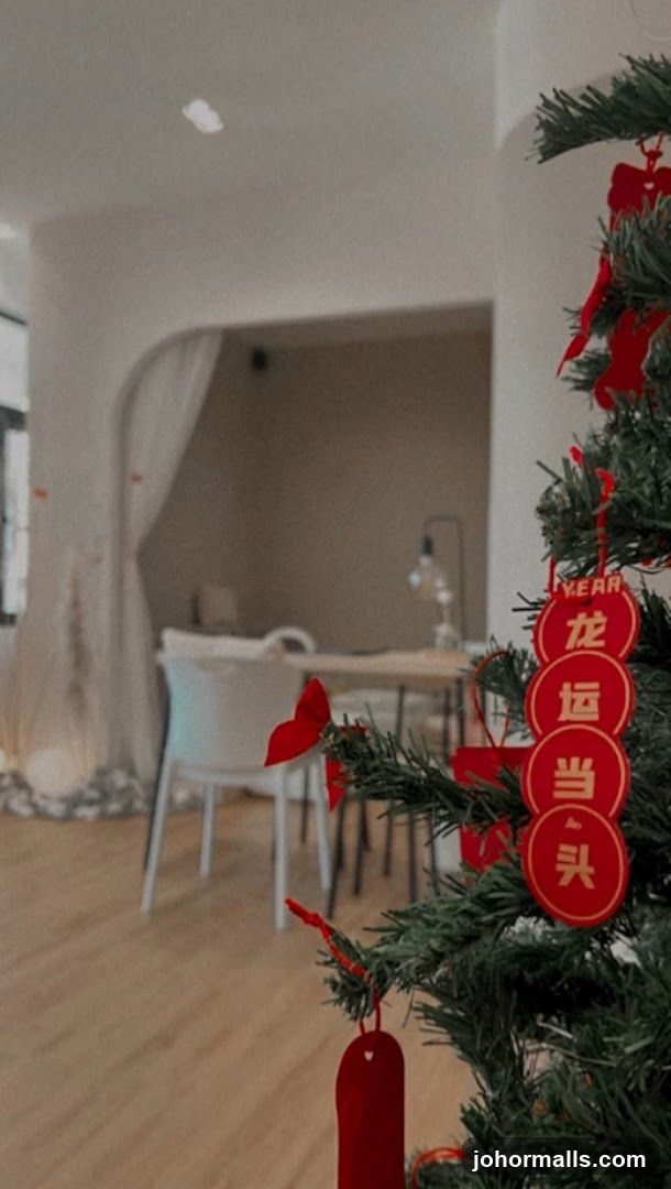Christmas Tree with Chinese New Year Ornaments