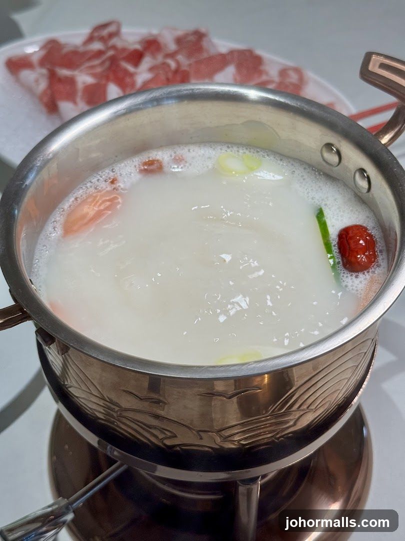 Hot Pot Broth with Ingredients
