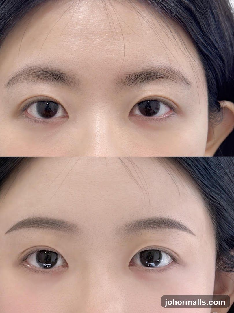Before and After Eyebrow Enhancement