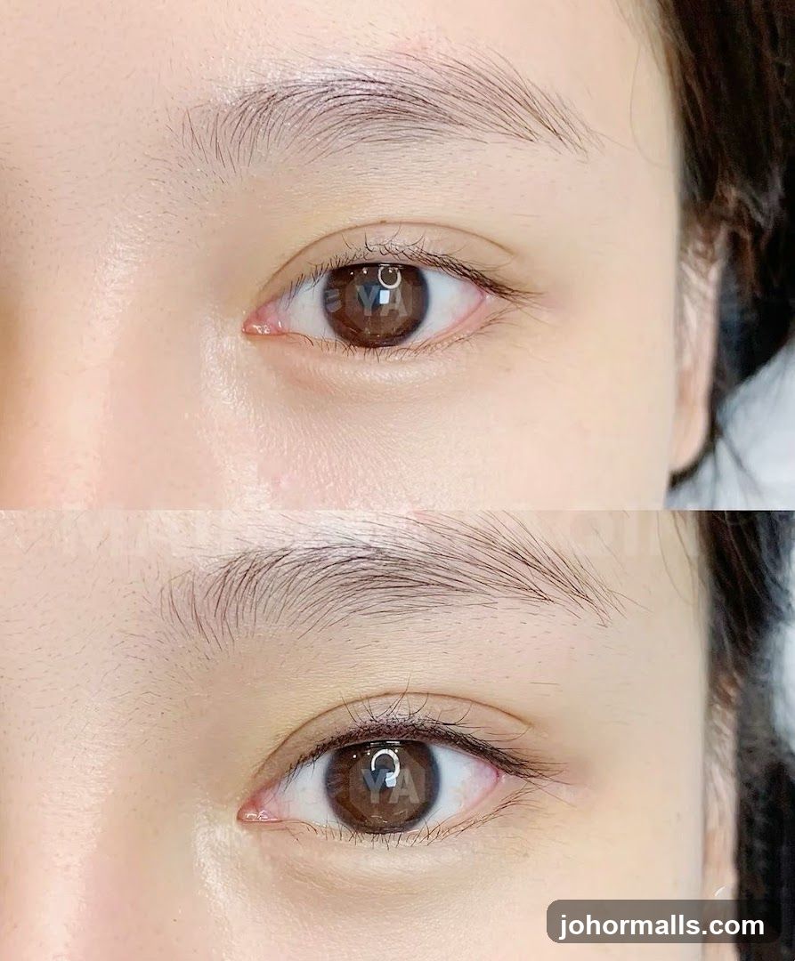 Before and After Eyeliner Application
