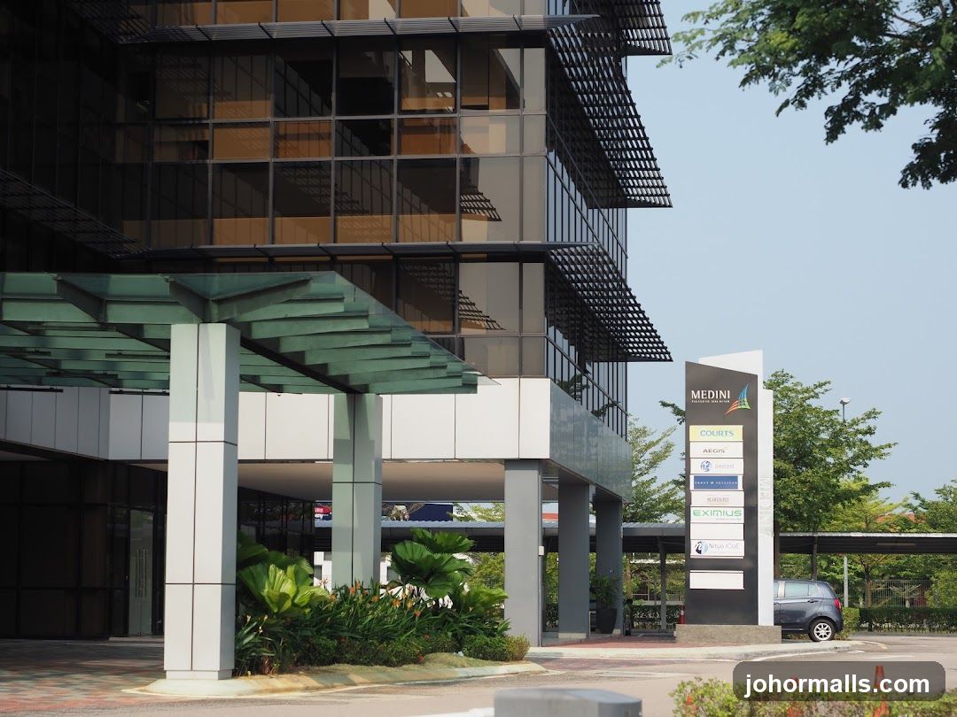 Modern Building Entrance with Signage