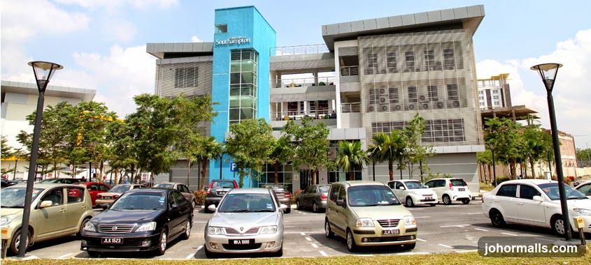 University Building with Parking Lot