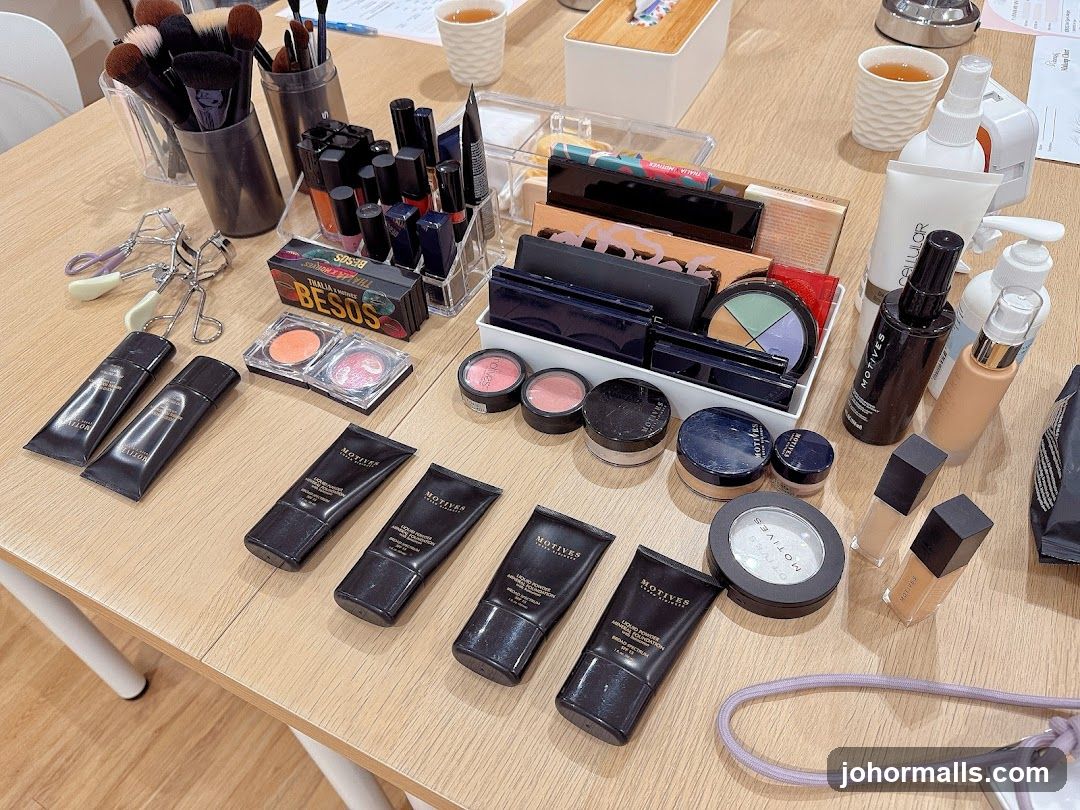 Makeup Products on Table