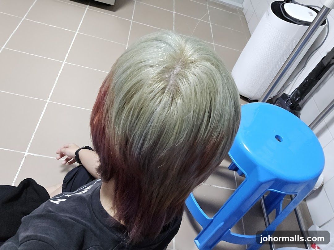 Person with dyed hair