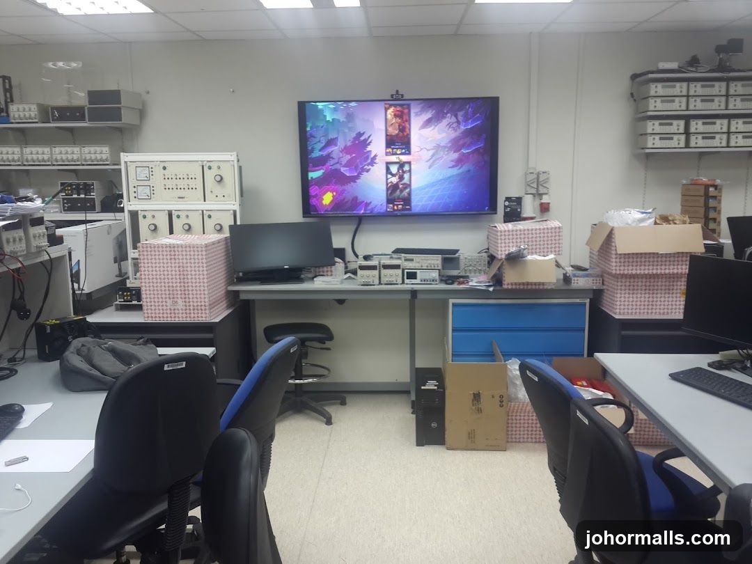 Laboratory with electronic equipment