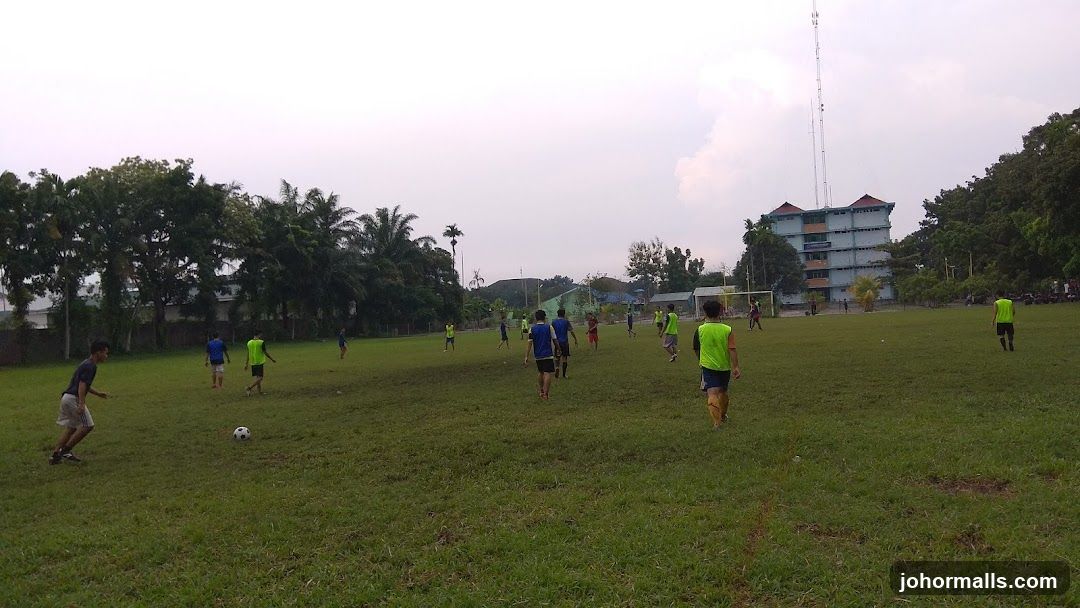 Soccer game on a field