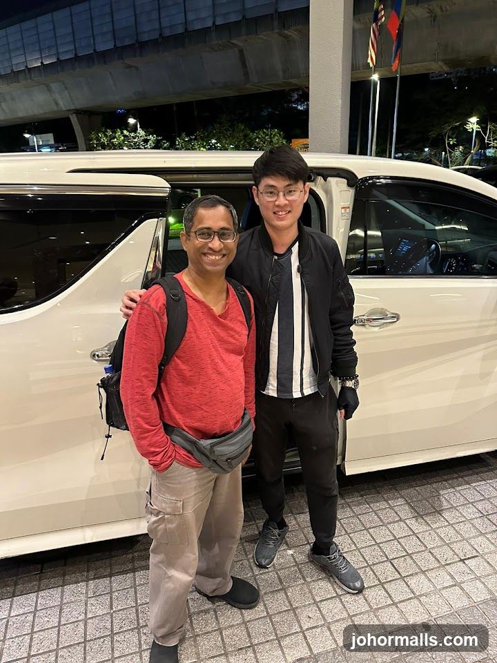 Two Men Posing by a Car