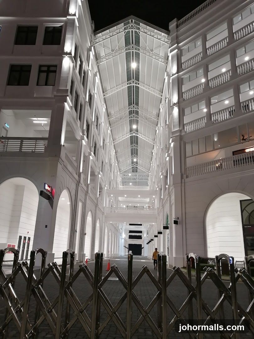 Modern White Building with Covered Walkway