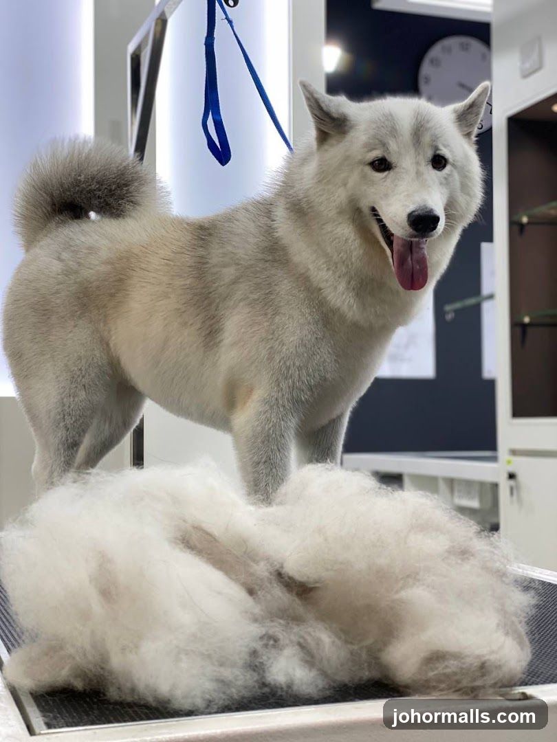 Dog grooming aftermath