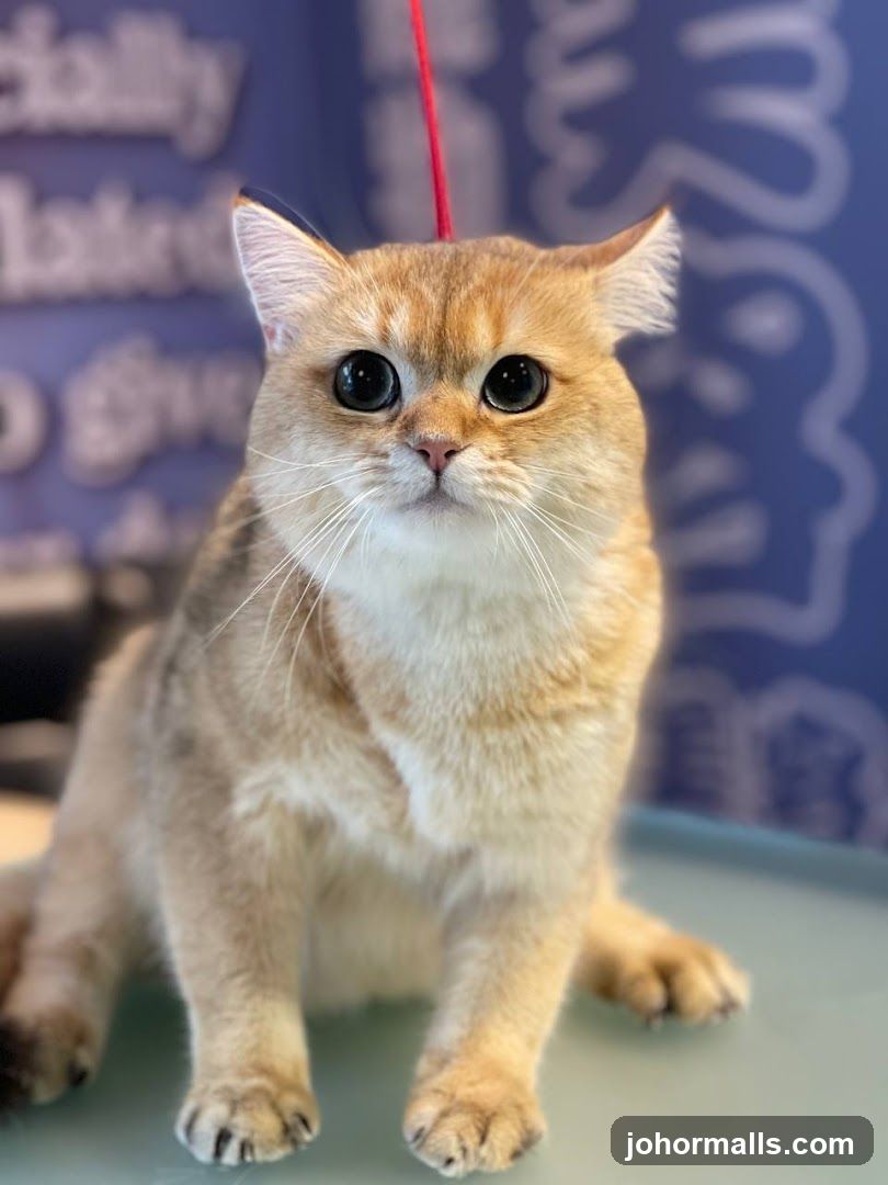 Golden Cat with Big Eyes