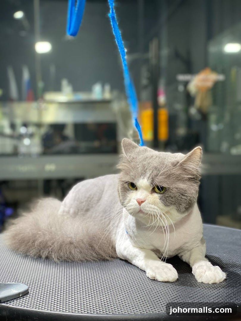Groomed Cat on Table
