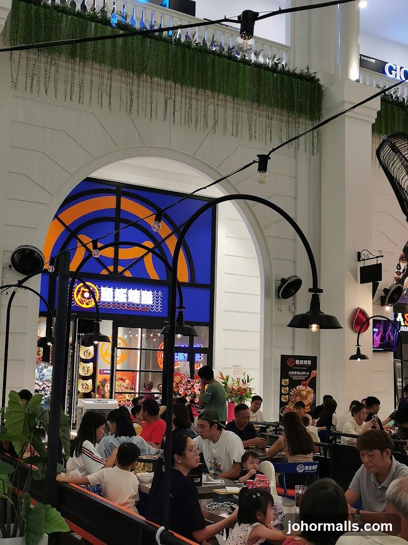Restaurant Interior with Diners