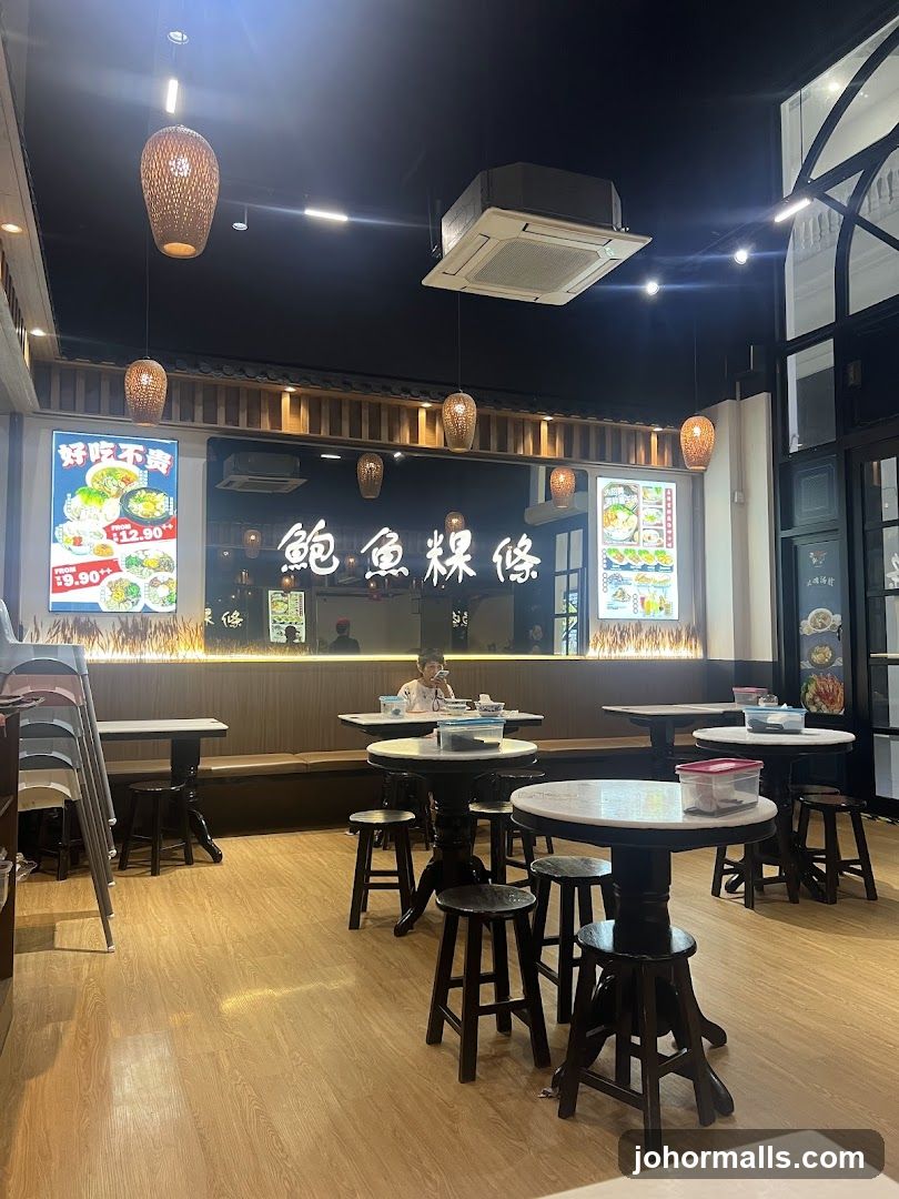 Restaurant Interior with Tables and Chairs