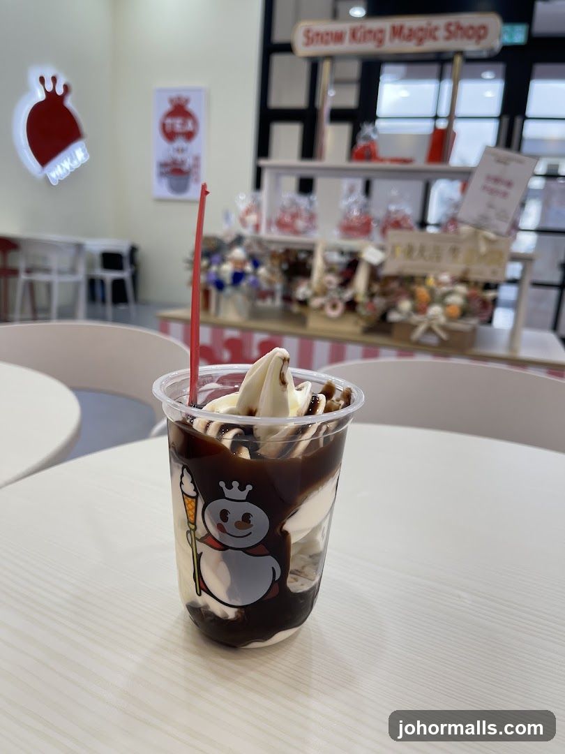 Ice Cream Sundae with Chocolate Syrup