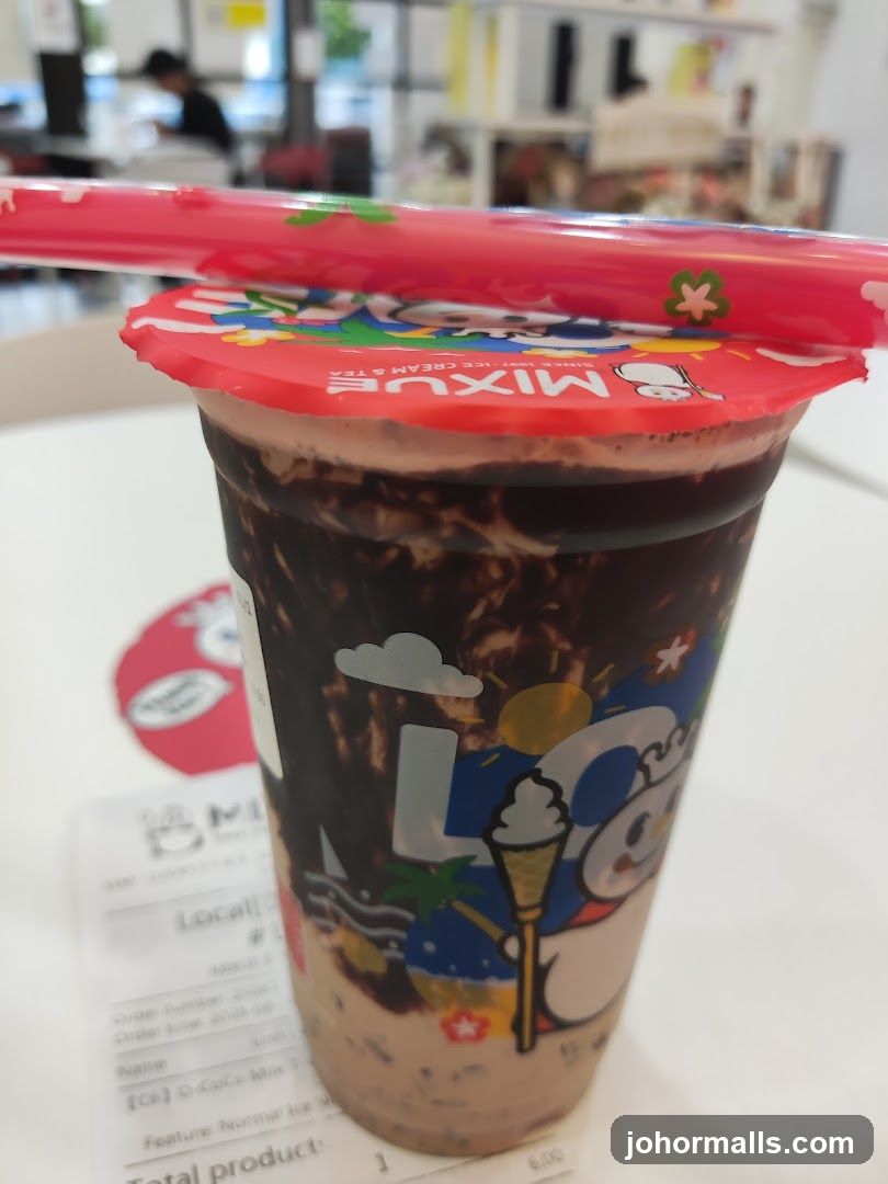 Chocolate Drink with Straw