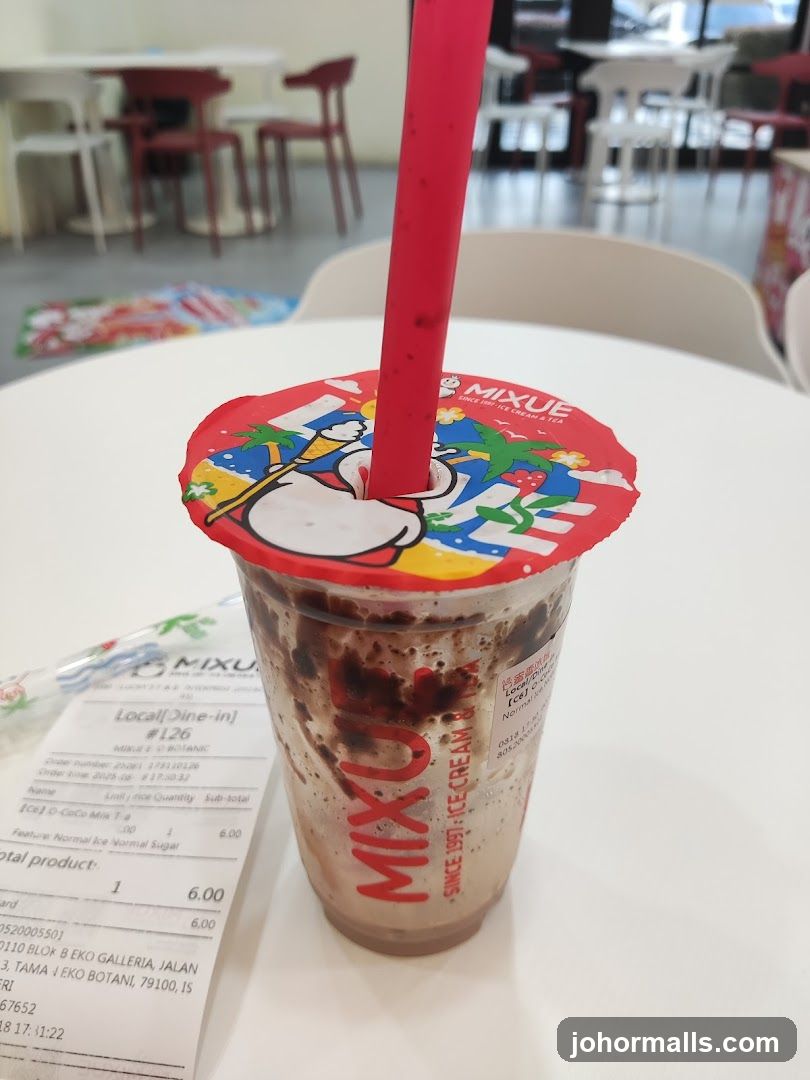 Chocolate Drink with Receipt