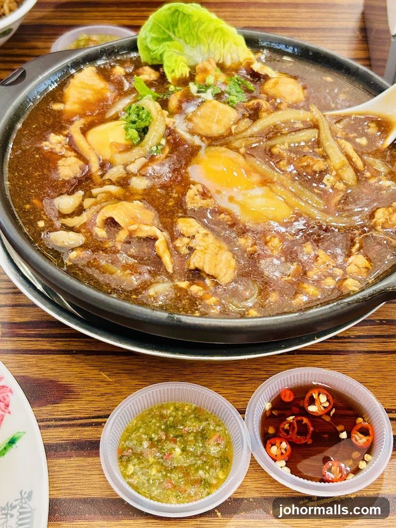 Savory Stew with Dipping Sauces