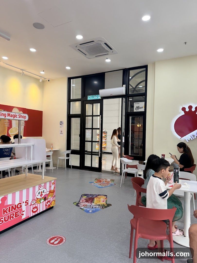 Interior of a dessert shop
