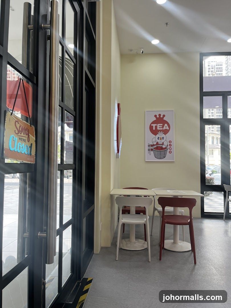 Interior of a tea shop