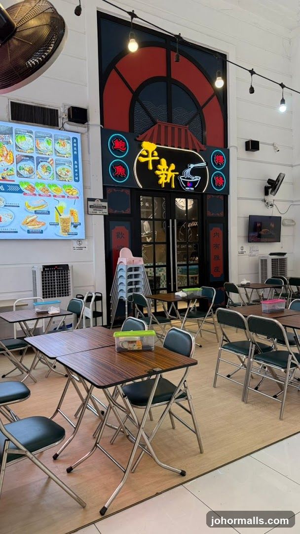 Restaurant Interior with Tables and Chairs
