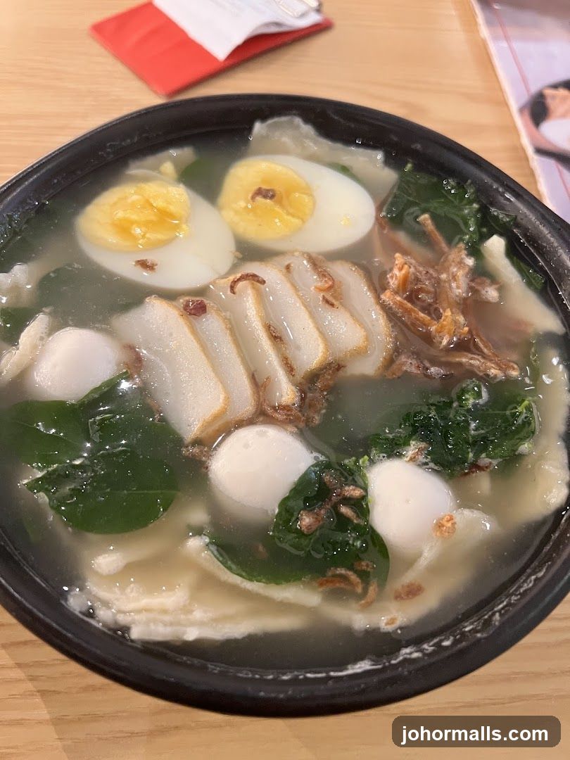 Noodle Soup with Eggs and Fish Balls